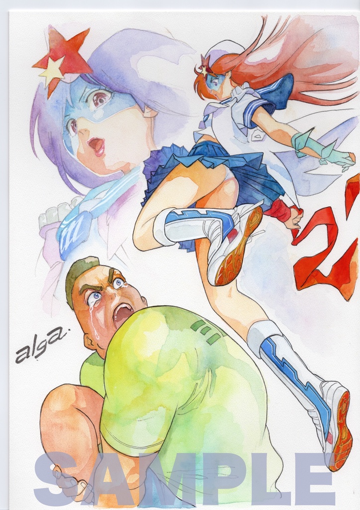 【直筆イラストサイン入り・イラストボード】「星舞う学園 スタート記念 3 」