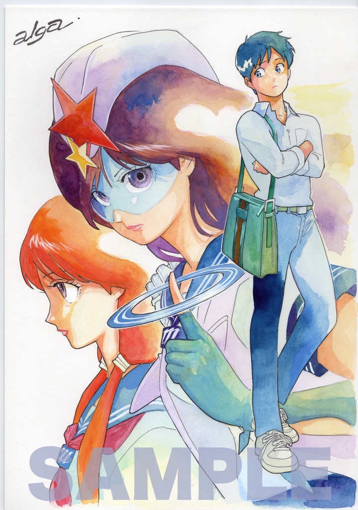 【直筆イラストサイン入り・イラストボード】「星舞う学園 スタート記念 ６ 」 