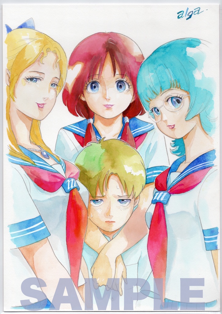 【直筆イラストサイン入り・イラストボード】「星舞う学園  お嬢様の涙１ 」 