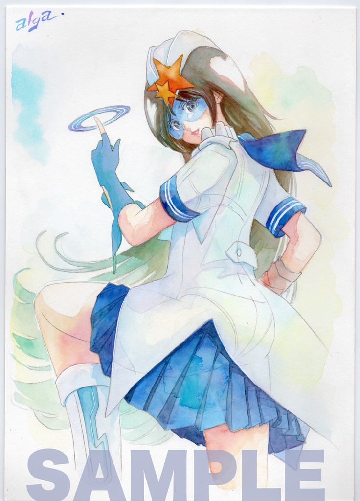 【直筆イラストサイン入り・イラストボード】「星舞う学園  お嬢様の涙５ 」 