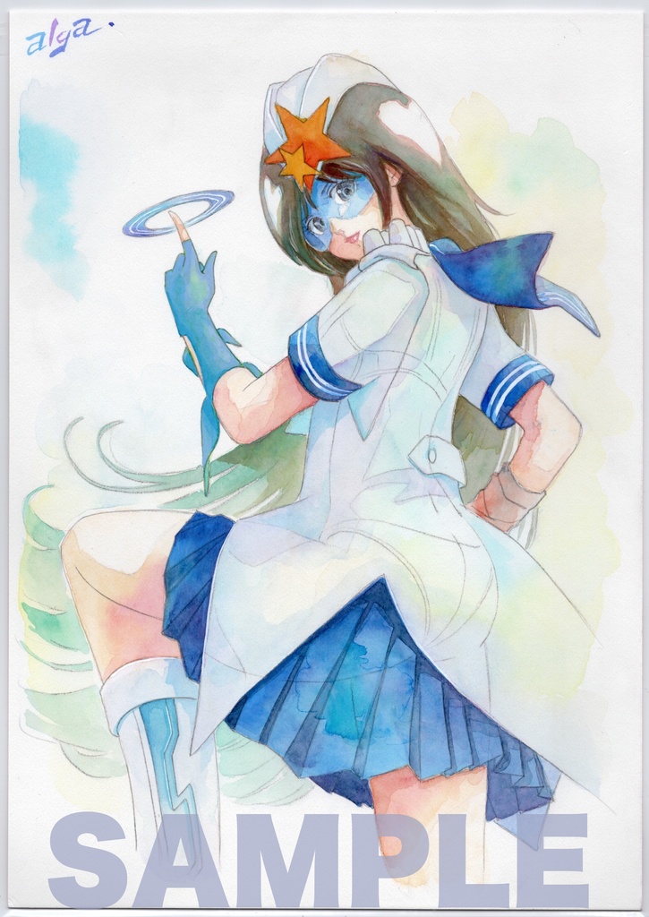 【直筆イラストサイン入り・イラストボード】「星舞う学園  お嬢様の涙５ 」 