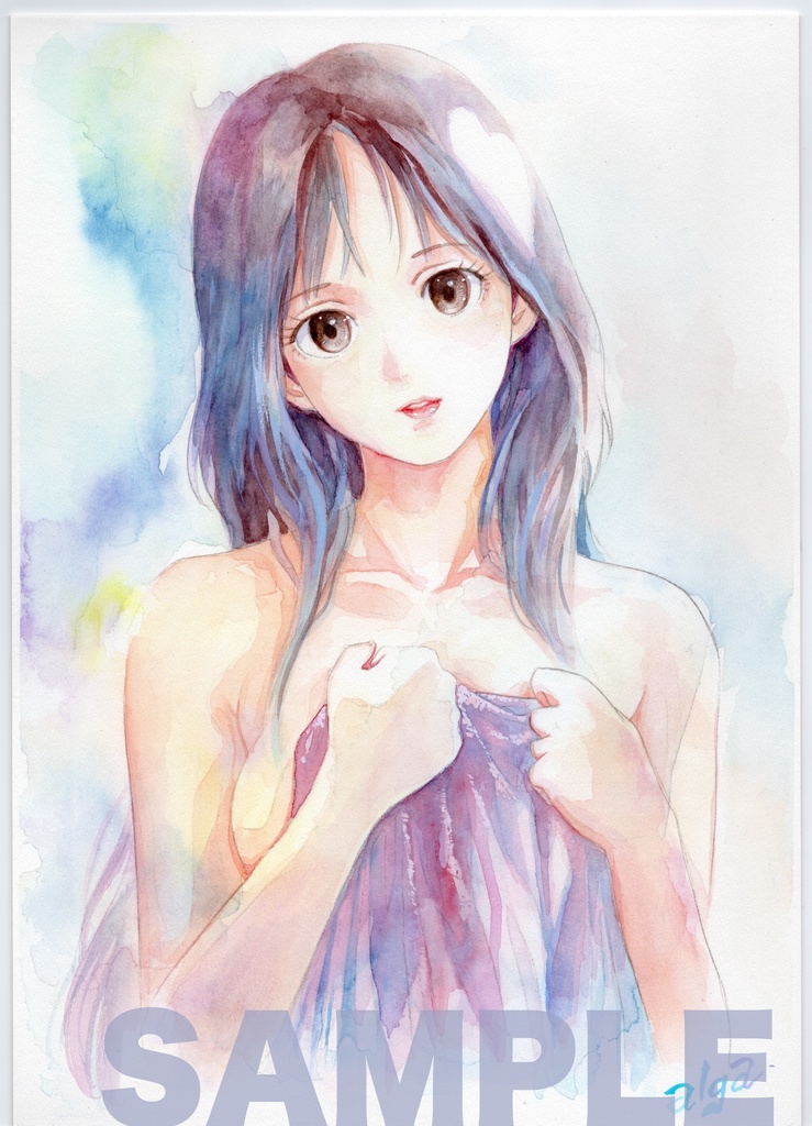 【直筆イラストサイン入り・イラストボード】舞って!セーラー服騎士・湯上がり