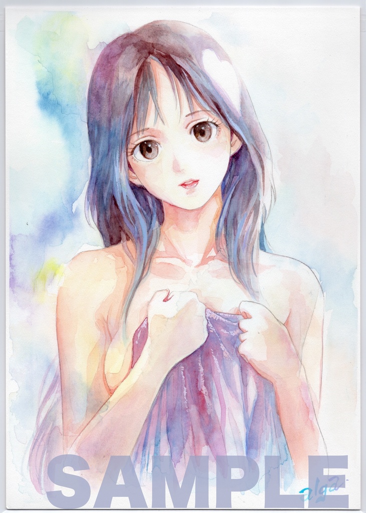 【直筆イラストサイン入り・イラストボード】舞って!セーラー服騎士・湯上がり