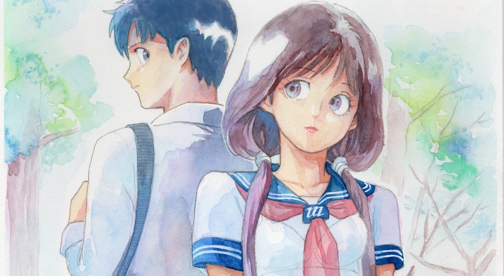 【直筆イラストサイン入り・イラストボード】舞って!セーラー服騎士・幼なじみ