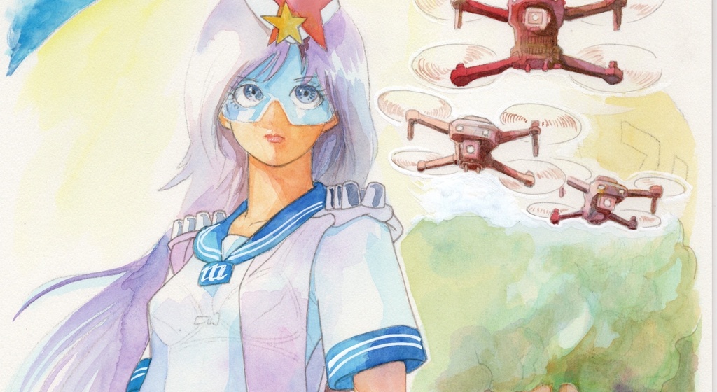 【直筆イラストサイン入り・イラストボード】舞って!セーラー服騎士・BAZU