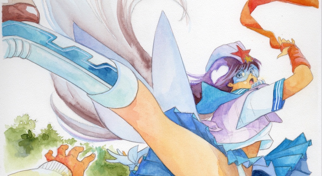 【直筆イラストサイン入り・イラストボード】舞って!セーラー服騎士・BAZU Ⅱ