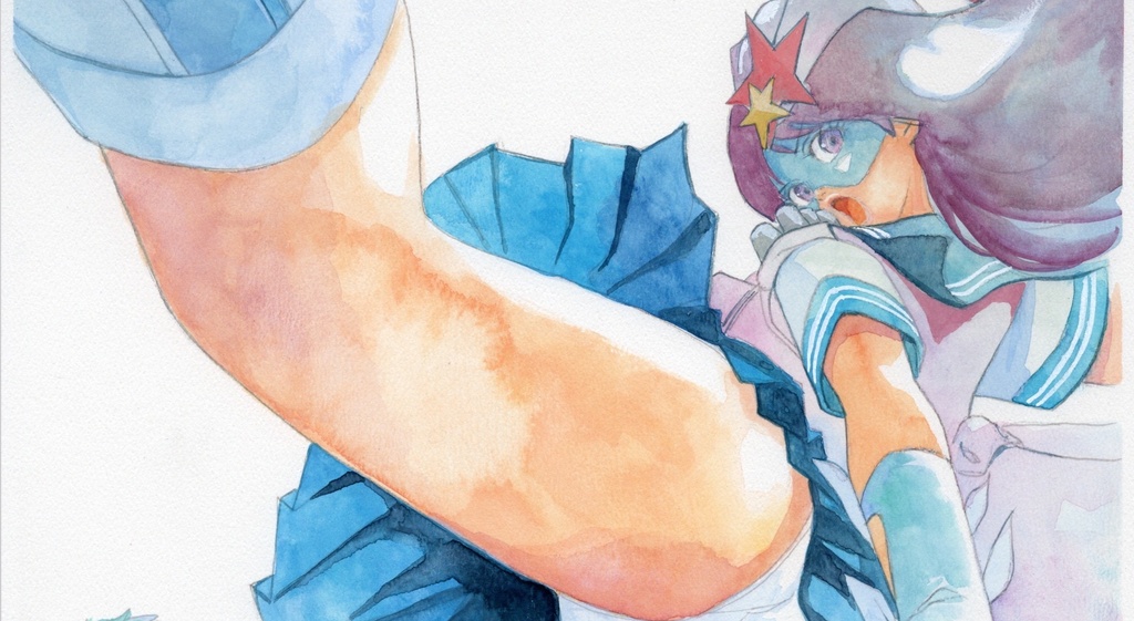 【直筆イラストサイン入り・イラストボード】舞って!セーラー服騎士・騎士キック