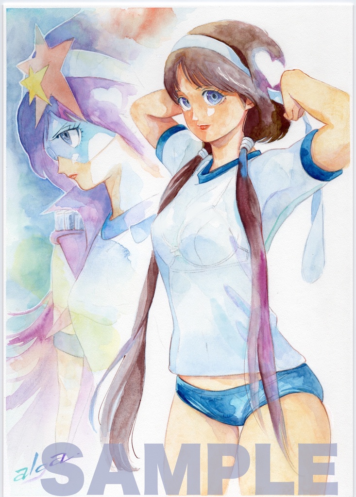 【直筆イラストサイン入り・イラストボード】舞って!セーラー服騎士・走る