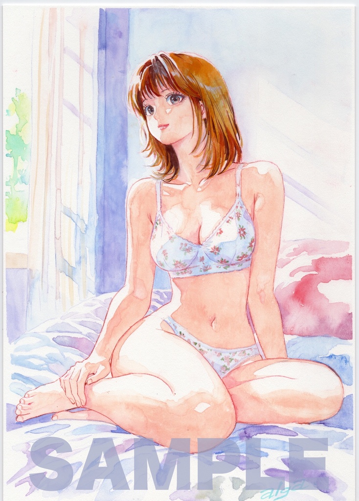 【直筆イラストサイン入り・イラストボード】はじめての朝