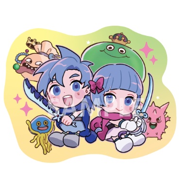 双子ステッカー