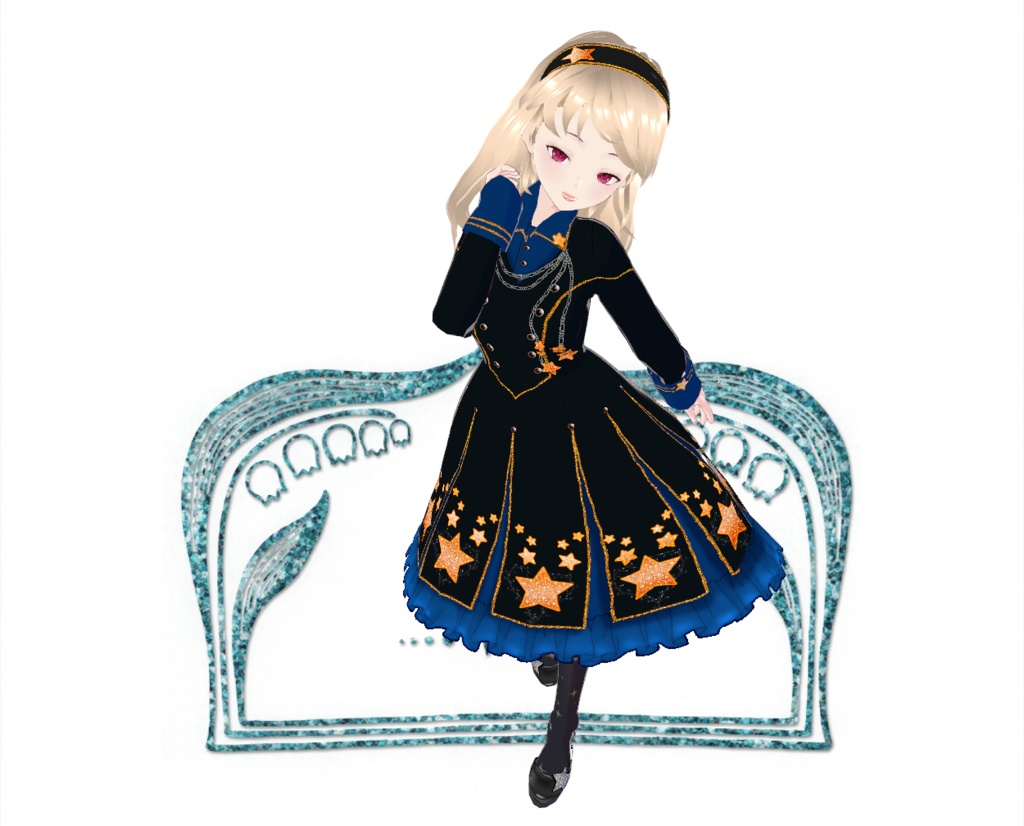 【vroido用衣装】ドレス星