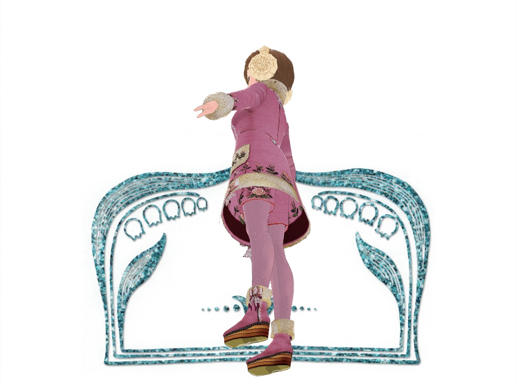 23年度版クリスマスコートワンピとピンクの薔薇のコート