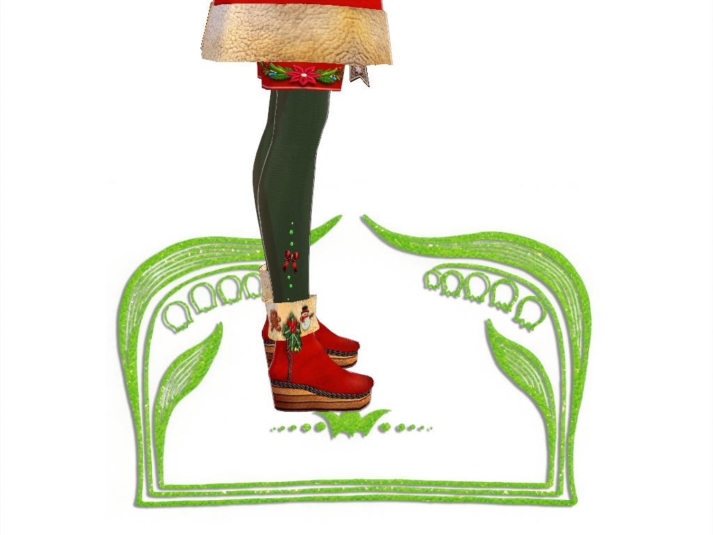 23年度版クリスマスコートワンピとピンクの薔薇のコート