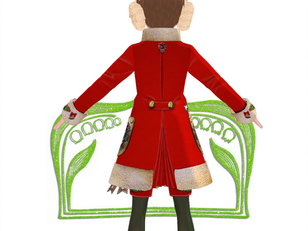 23年度版クリスマスコートワンピとピンクの薔薇のコート