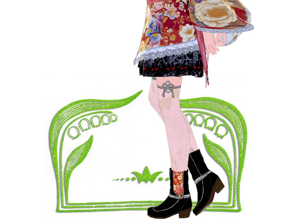 赤の晴れ着(着物風ドレス)