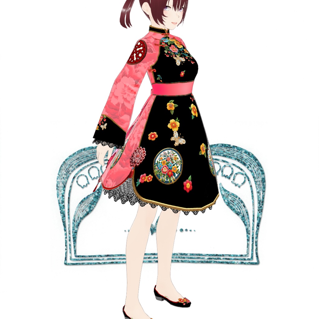 春先取りチーパオドレス