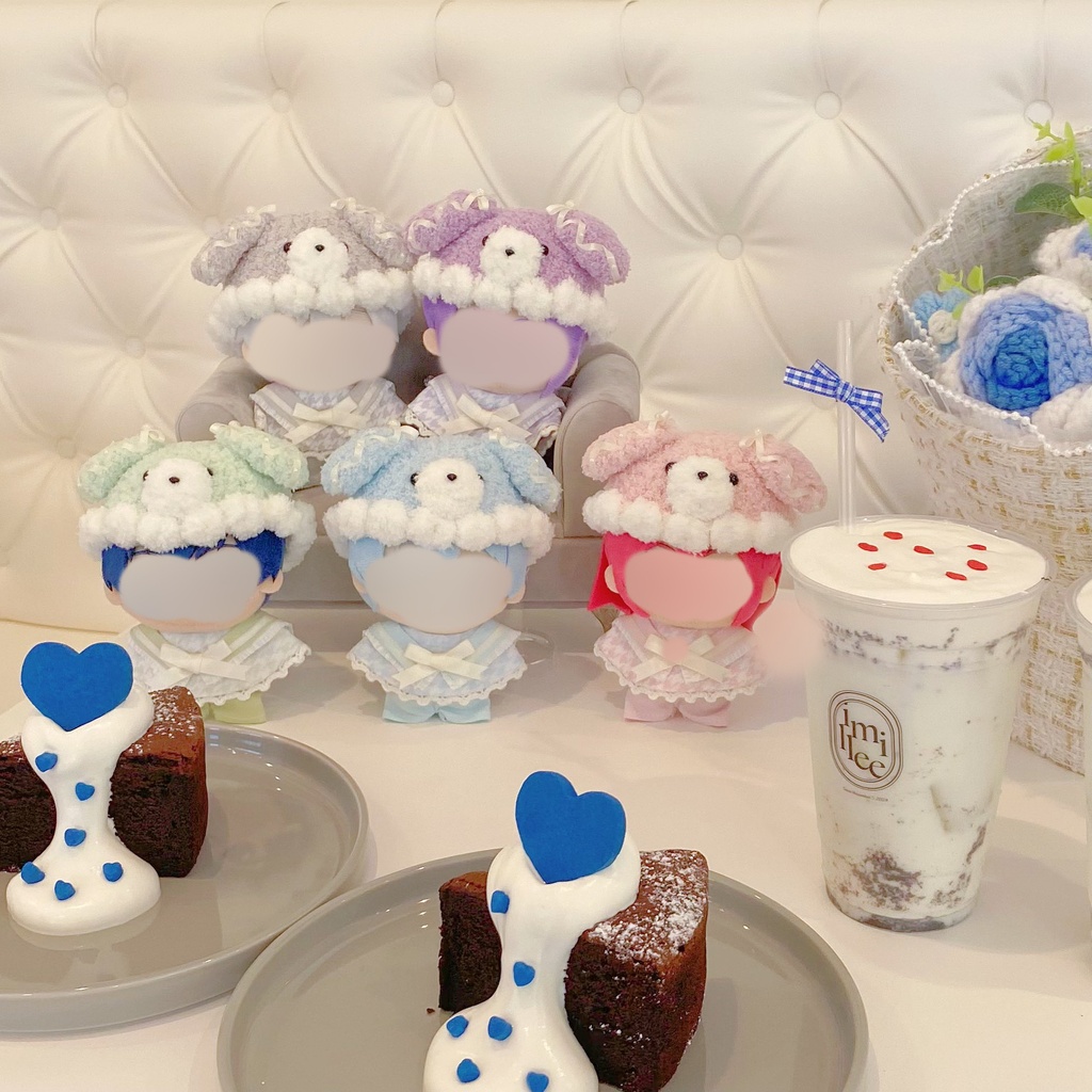 ふわふわわんちゃん千鳥セーラーケープ