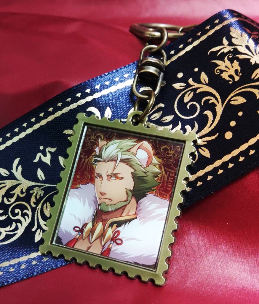 切手型メタルキーホルダー