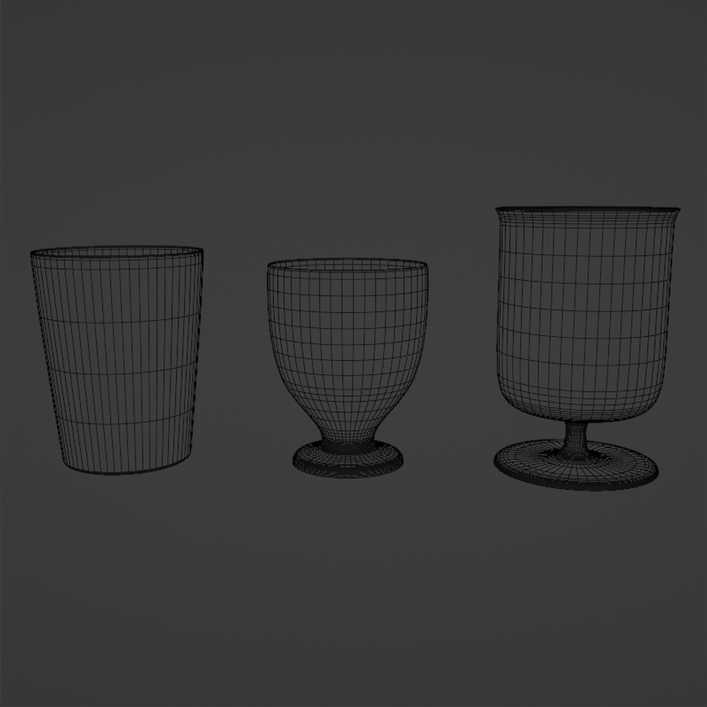 レトロなグラスカップ