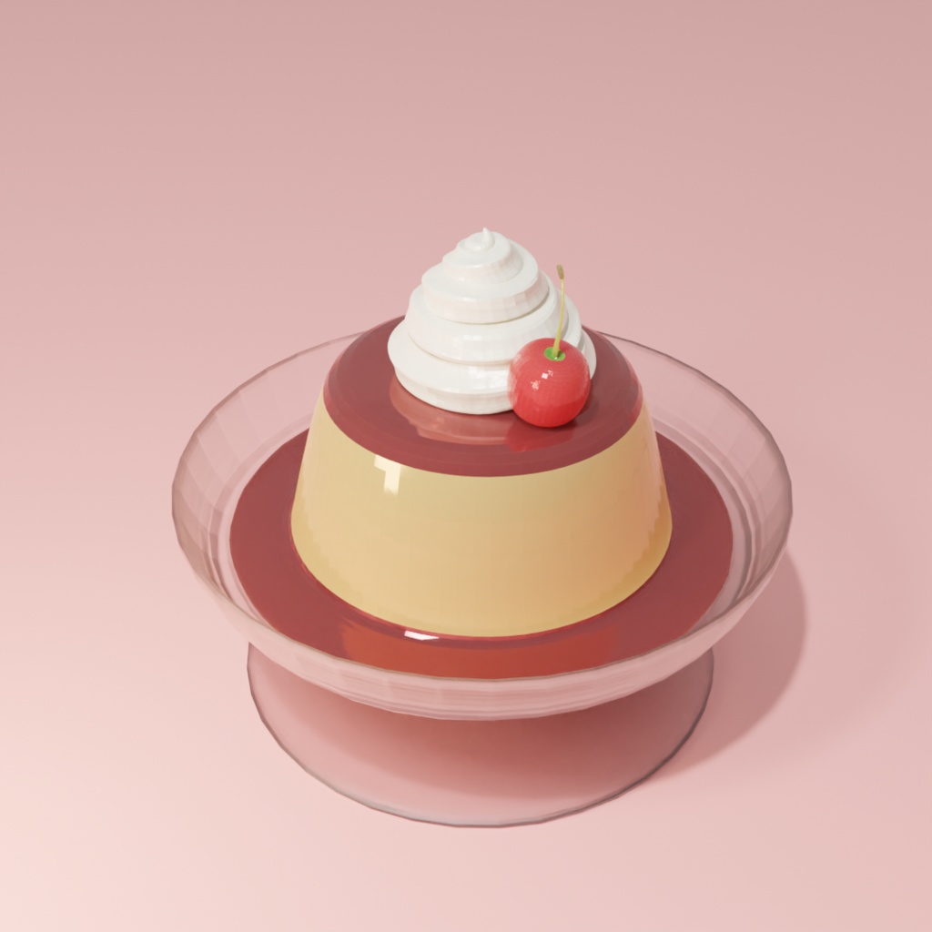 喫茶店　プリン