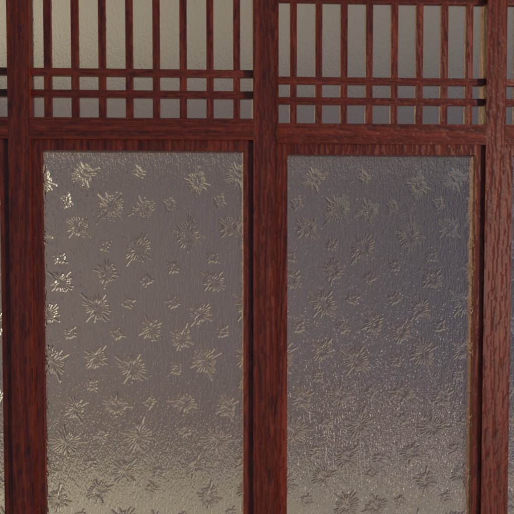 昭和レトロのガラス戸