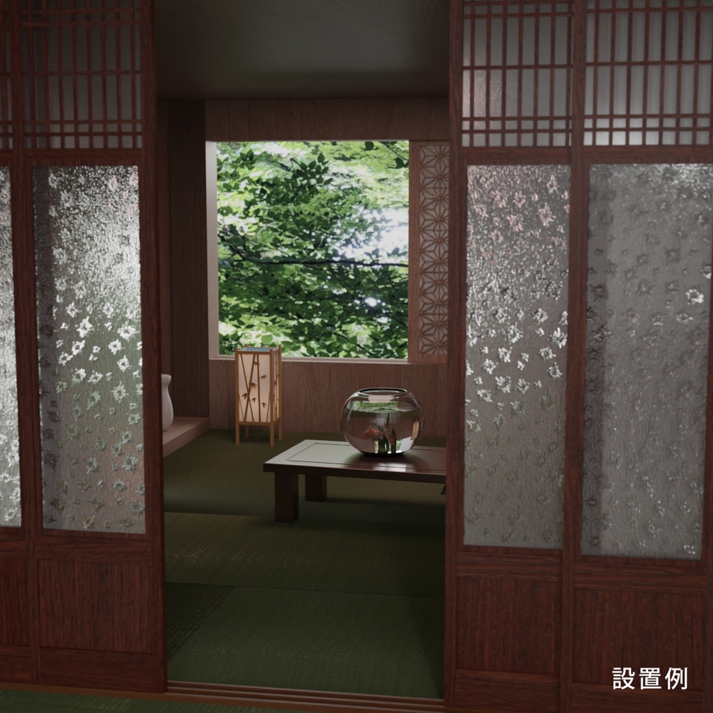 昭和レトロのガラス戸