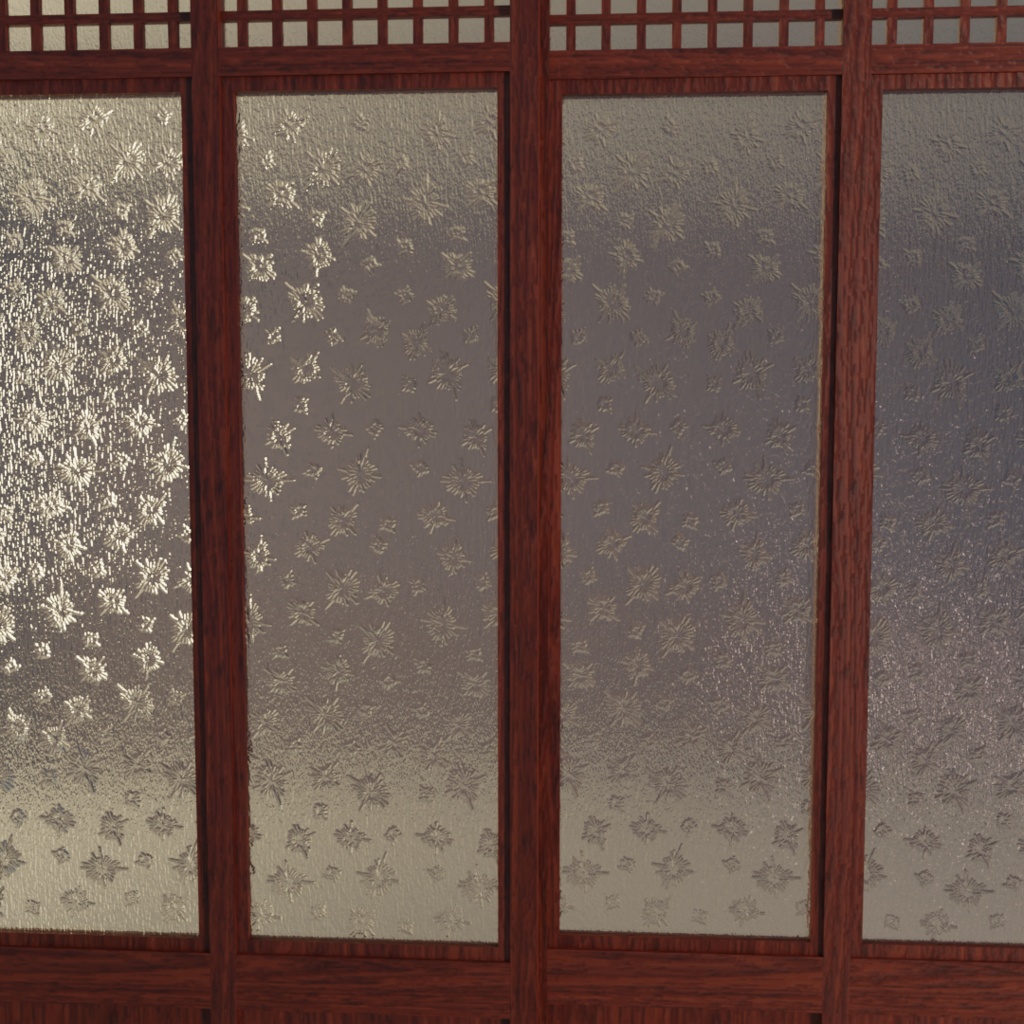 昭和レトロのガラス戸