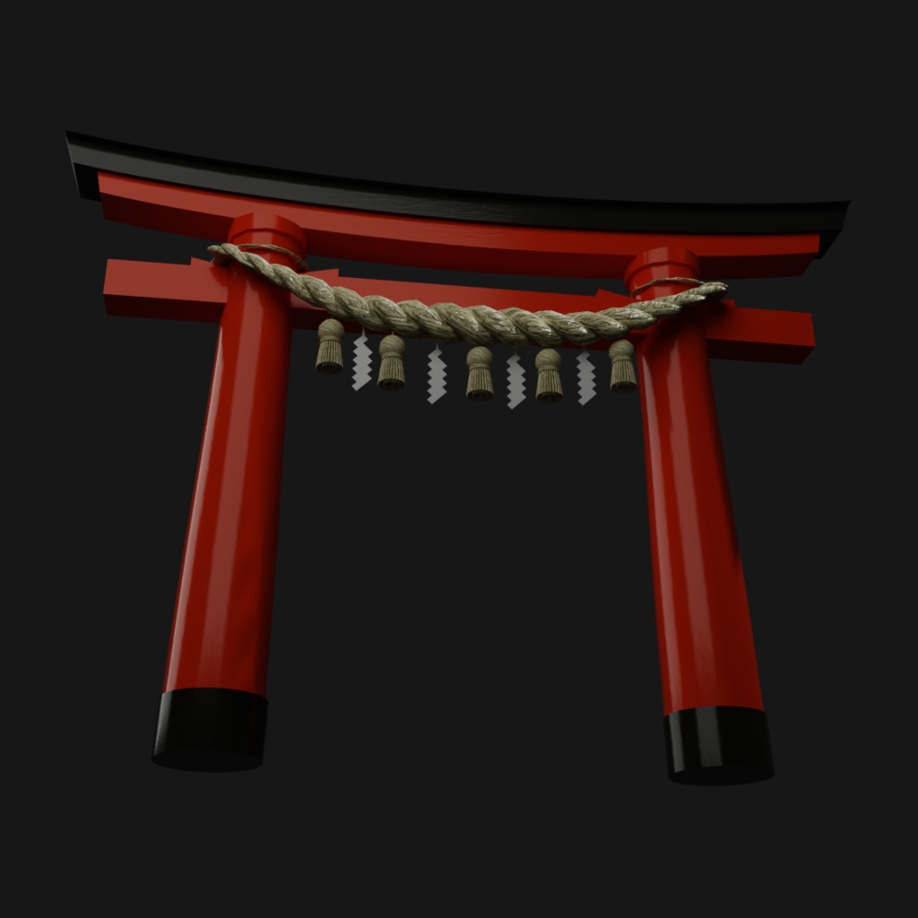 鳥居 しめ縄付き