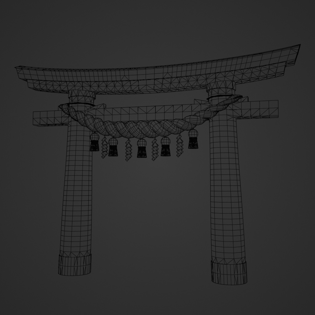 鳥居 しめ縄付き