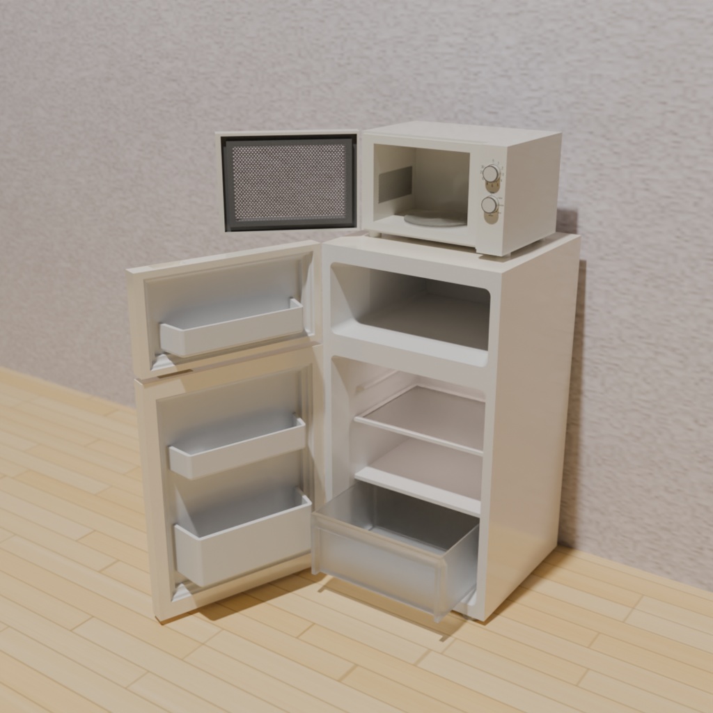 冷蔵庫と電子レンジ