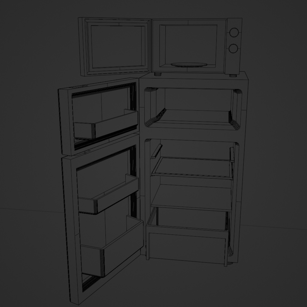 冷蔵庫と電子レンジ