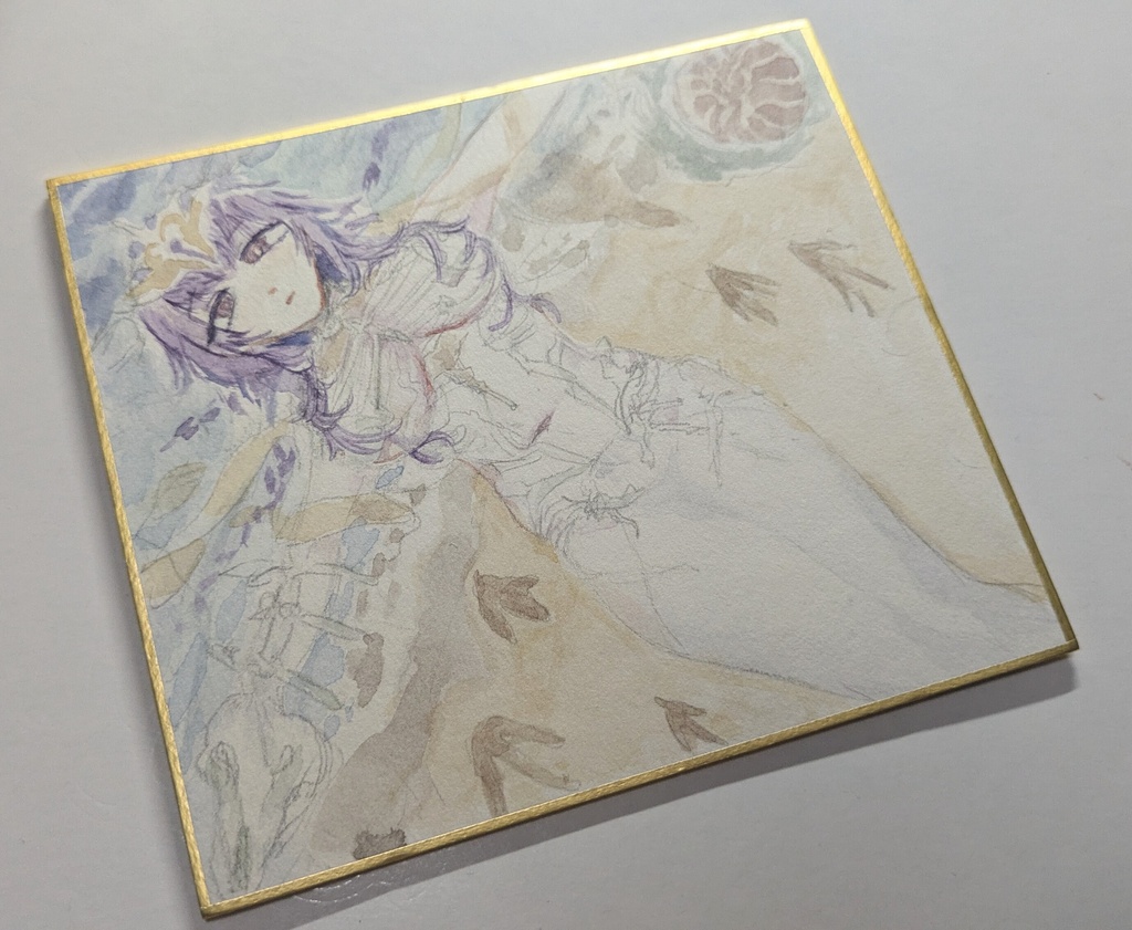 ウルズ(fgo)【アナログ透明水彩ミニ色紙】