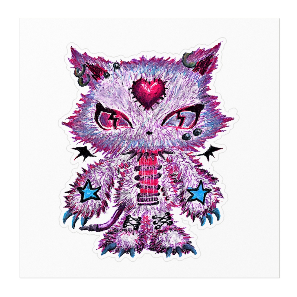 punkにゃむステッカー2号