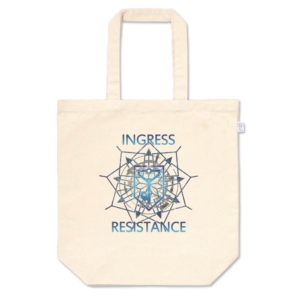INGRESS レジスタンス専用 トートバッグ M 「Blue Arrows」