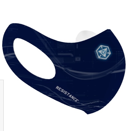 【再販】INGRESS マスク Resistance用 普段使いおとなしめ 顔にフィットする立体型 日本製 受注生産 12月15日発送予定