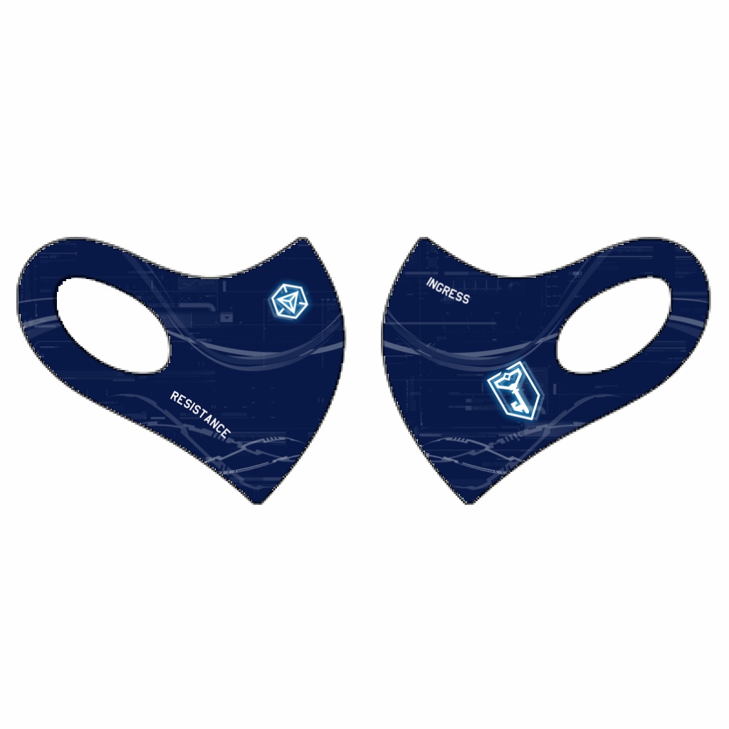 【再販】INGRESS マスク Resistance用 普段使いおとなしめ 顔にフィットする立体型 日本製 受注生産 12月15日発送予定