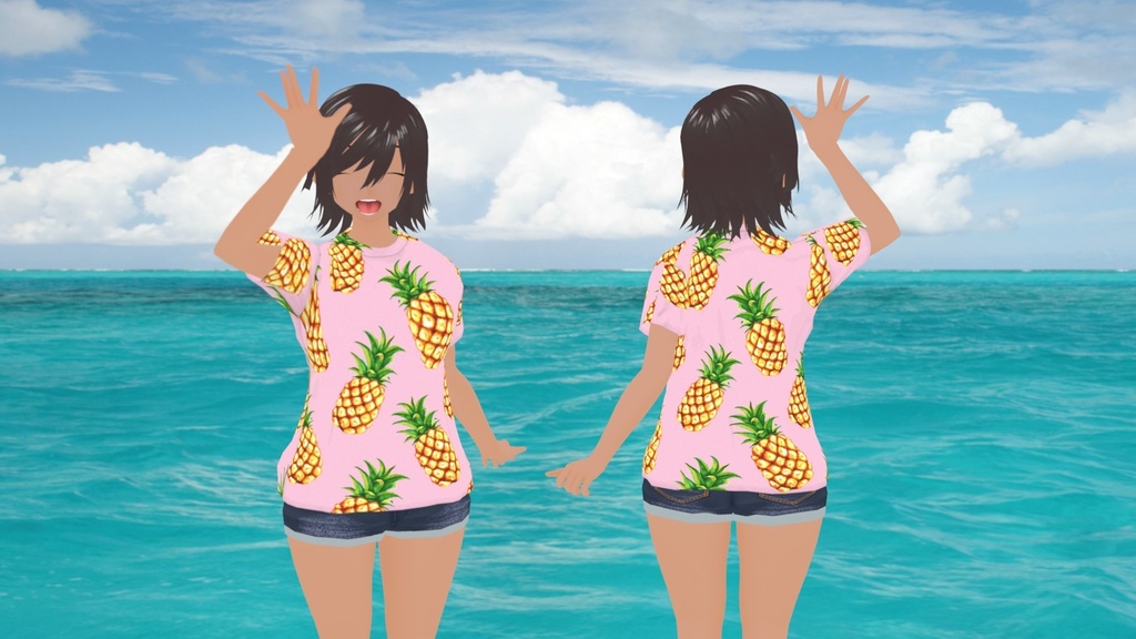 VRoid Pink Pineapple T-Shirt