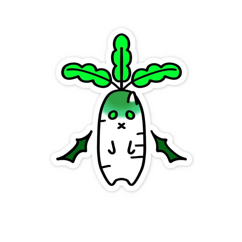 鬼榴の鬼大根スマホステッカー