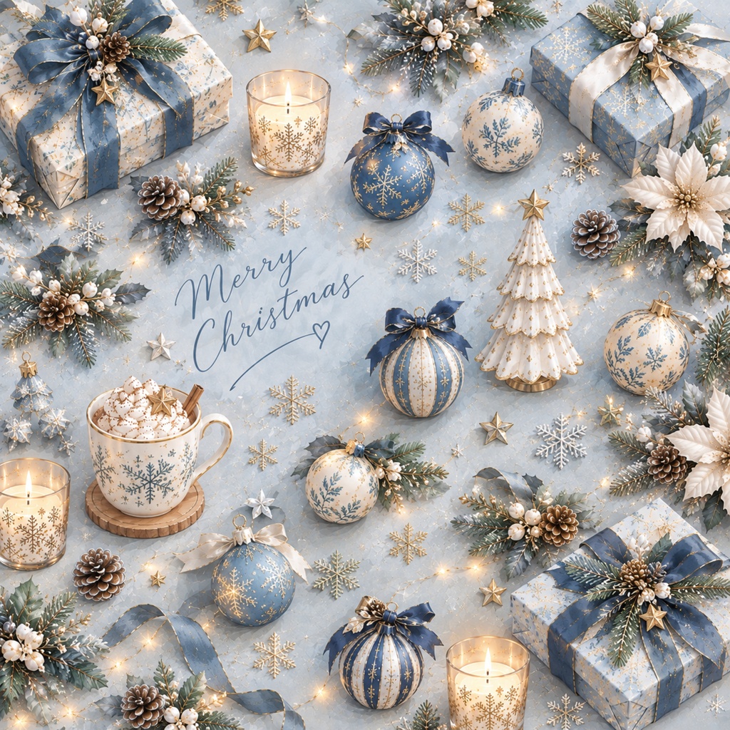 大人かわいいChristmasデジタルペーパー|8色セット