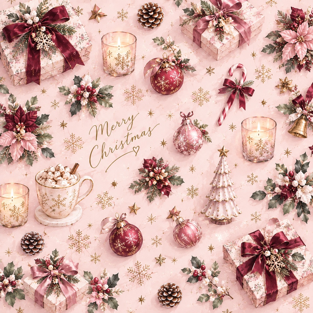 大人かわいいChristmasデジタルペーパー|8色セット