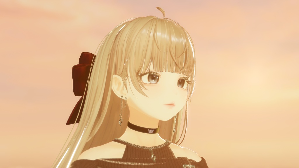 揺れるリボン