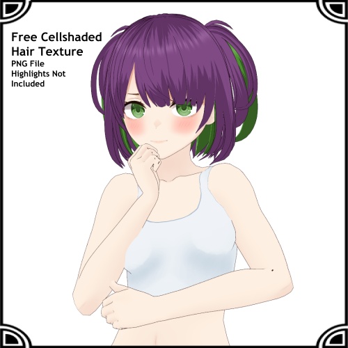 [FREE] VRoid 髪テクスチ / VRoid Cellshaded Hair Texture