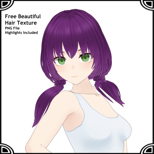 [FREE] VRoid 髪テクスチ / VRoid Beauty Hair Texture