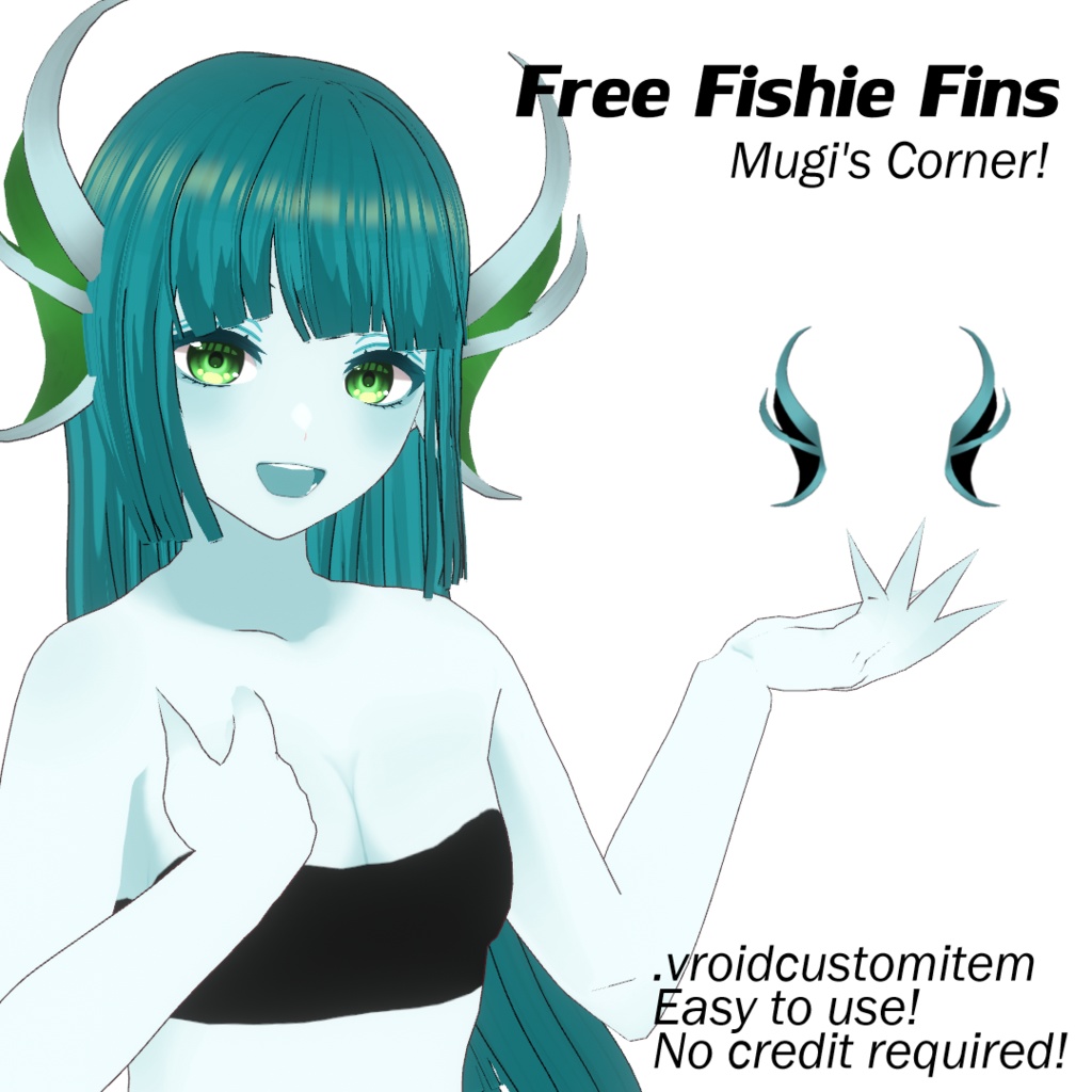 [VRoid] Free Fishie Fins Accessory