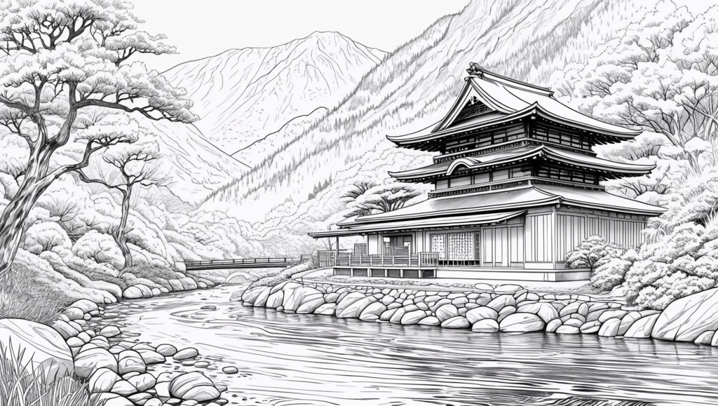 夏の静けさ - Summer Quiet - A Coloring Book For Adults