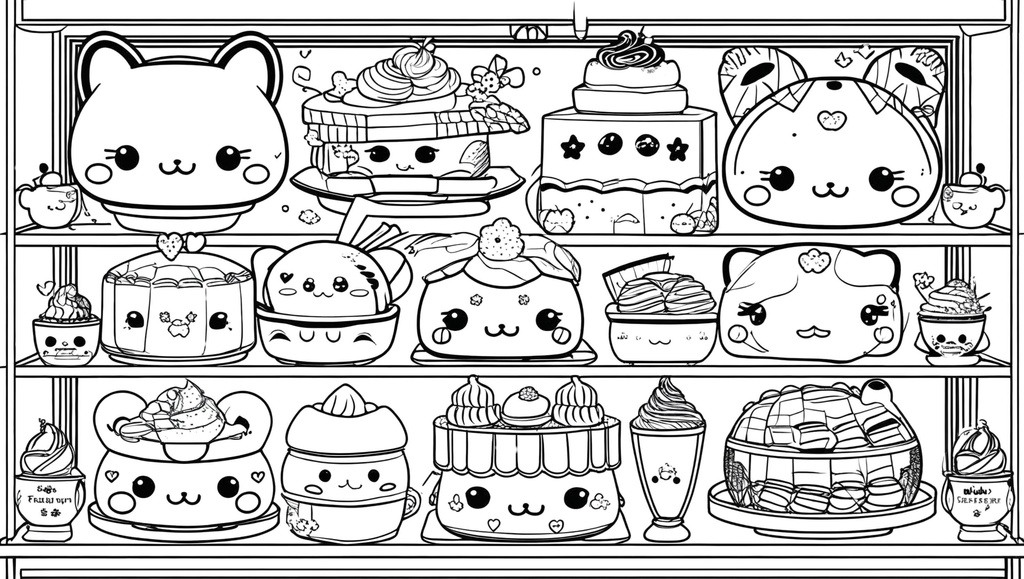 Pudding, Parfaits & Peace of Mind: かわいい おやつ Adult Coloring Book. A Sweet Japanese Food Coloring Escape