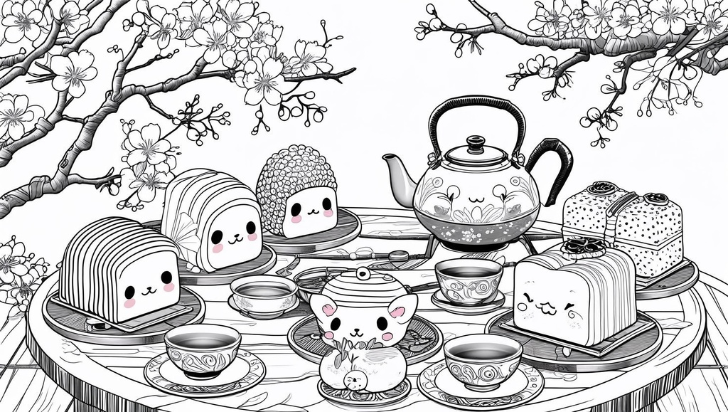 Pudding, Parfaits & Peace of Mind: かわいい おやつ Adult Coloring Book. A Sweet Japanese Food Coloring Escape
