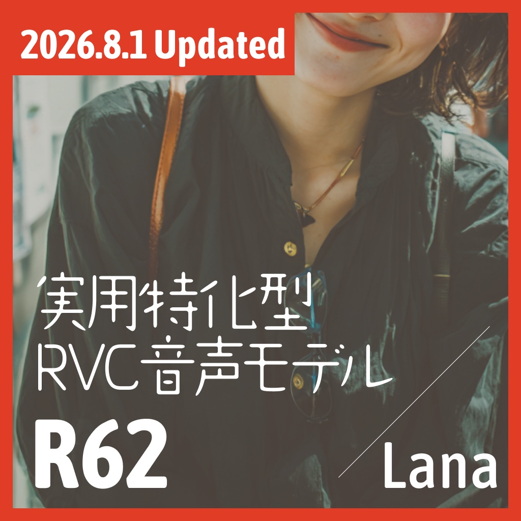 実用特化型RVC音声モデル - R62