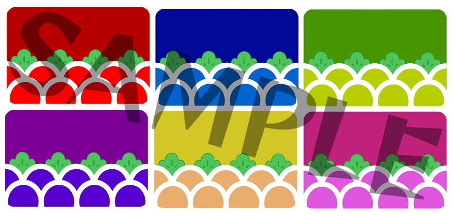 6つ子 掛布団風ブランケット カラーver