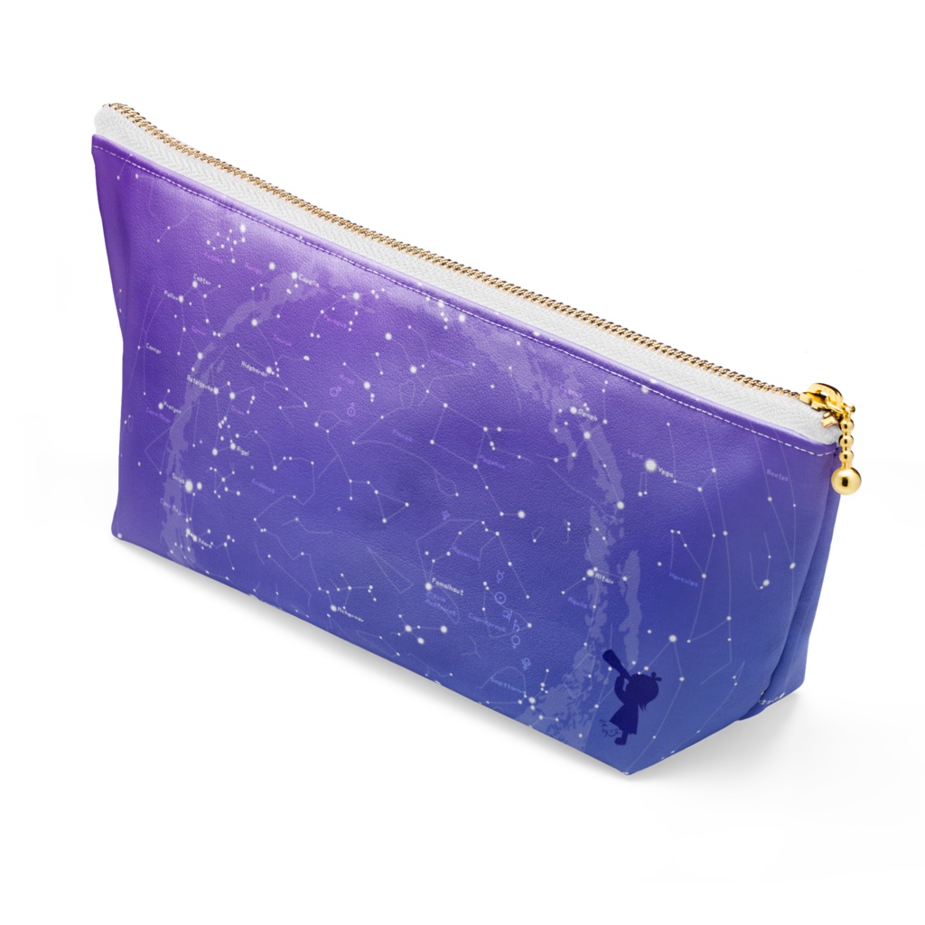 タンザナイト色の星空ポーチ